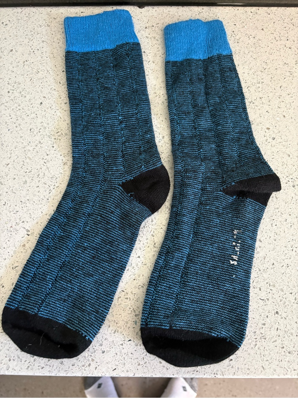 Ben Sherman - Men’s Crew Socks in Blue and Black - Comfortable Everyday Wear